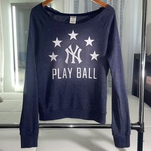 Pink Victoria's Secret New York Yankees Sweatshirt